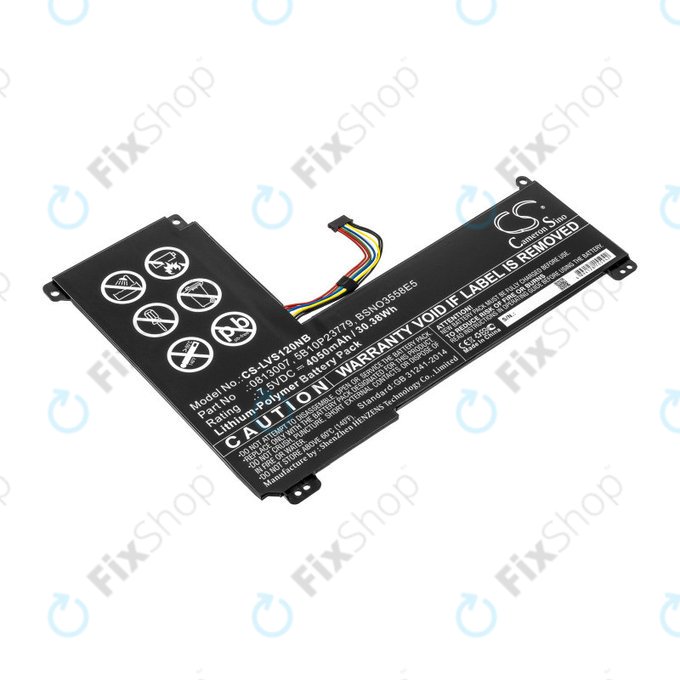 Battery for Lenovo IdeaPad 120S, 4050mAh, Li-Pol, 7.5V, 0813007, HQ