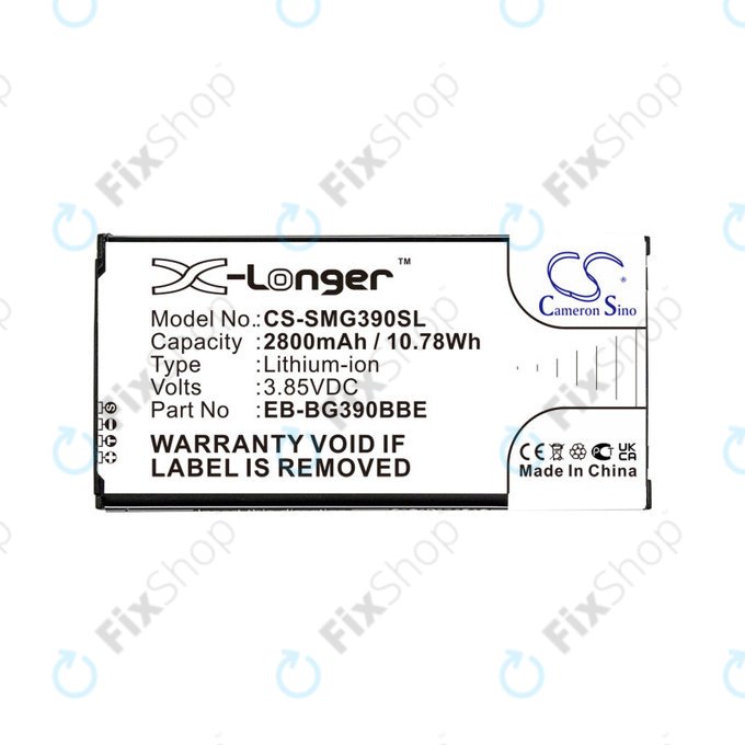 Battery for Samsung Galaxy Xcover 4, 4S, 2800mAh, Li-Ion, 3.85V, EB-BG390BBE, HQ