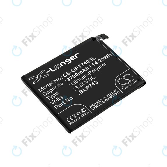Battery for OnePlus 7T, 3700mAh, Li-Pol, 3.85 V, BLP743, HQ