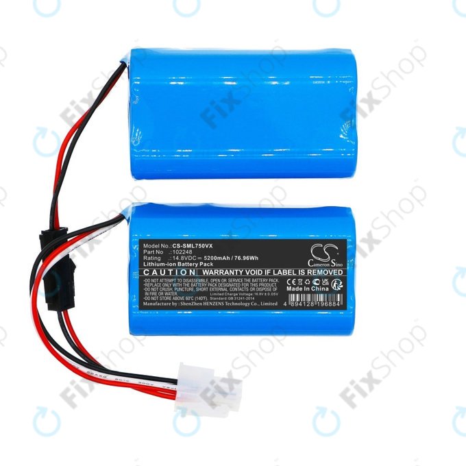 Battery for Symbo Laserbot 750, 5200mAh, Li-ion, 14.8V, 102248, HQ