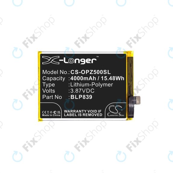 Oppo Reno 5 Z 5G CPH2211 - Battery BLP839 4000mAh HQ