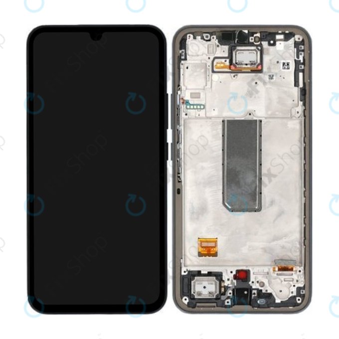 Samsung Galaxy A34 5G A346B - LCD Display + Touch Screen + Frame (Black) - GH82-31200A, GH82-31201A Genuine Service Pack