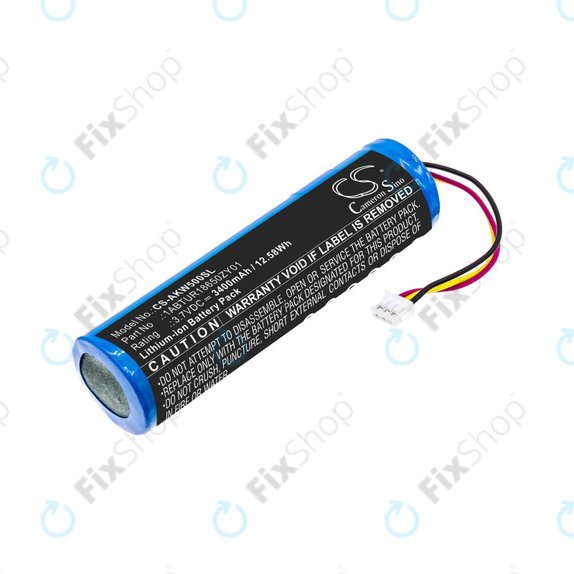 Battery for Akai 5000 Solo, Ewi 5000, 3400mAh, Li-Ion, 3.7V, 1ABTUR18650ZY01, HQ