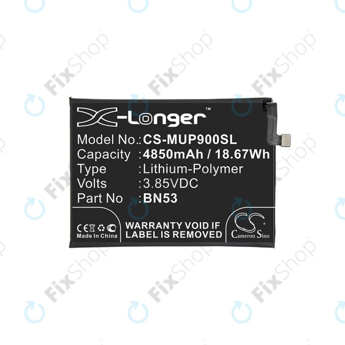 Xiaomi Redmi Note 9 Pro - Battery BN53 4850mAh HQ