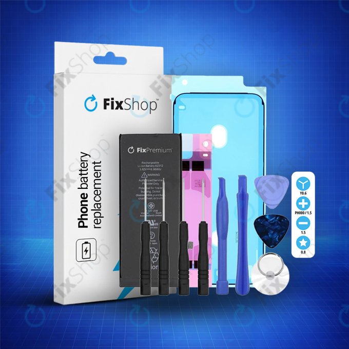 Battery for iPhone SE (2nd Gen 2020), 1821mAh, Adhesive, Toolkit, FixPremium