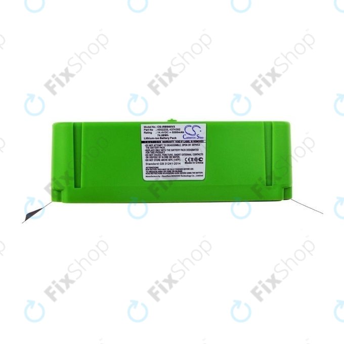 iRobot Roomba 600, 800, 900-series - Battery 4502233, 4374392, 2130LI Li-Ion 14.4V 5200mAh HQ