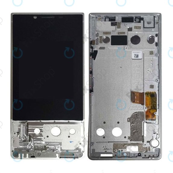 Blackberry Key2 - LCD Display + Touch Screen + Frame (Silver) TFT