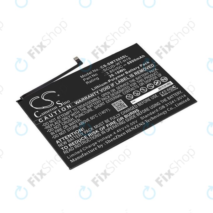 Battery for Samsung Galaxy Tab A7, 6800mAh, Li-Pol, 3.85V, SCUD-WT-N19, HQ