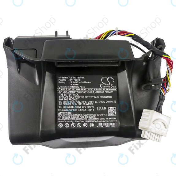 Battery for Robomow City MC300, 400, 500, 800, 1000, 1200, 3000mAh, Li-Ion, 25.6V, BAT7000B, HQ
