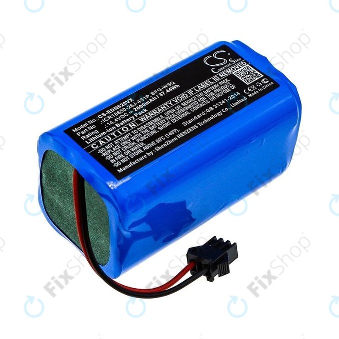 Ecovacs Deebot N79, N79S, Eufy RoboVac-series, Proscenic 850-series - Battery BFG-WSQ, ICR18650-26J-4S1P, UR18650ZY-4S1P-AAM Li-Ion 14.4V 2600mAh HQ