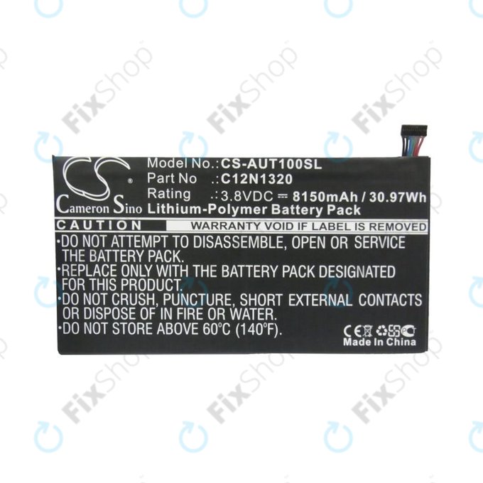 Battery for Asus Transformer Book T100, 8150mAh, Li-Pol, 3.8V, C12N1320, HQ