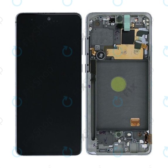 Samsung Galaxy Note 10 Lite N770F - LCD Display + Touch Screen + Frame (Aura Glow) - GH82-22055B, GH82-22193B, GH82-22194B, GH82-22192B Genuine Service Pack