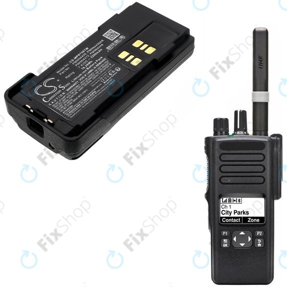 Battery for Motorola Dp2600e, Dp4000, P8608, Xpr3000, Xpr7350, 2200mAh, Li-Ion, 7.4V, PMNN4409, HQ