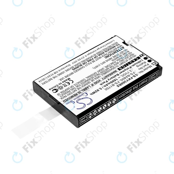 Battery for Flysky FA605, FS-GT2B, FS-I10, 1600mAh, Li-Pol, 3.7V, FS-BA800, HQ