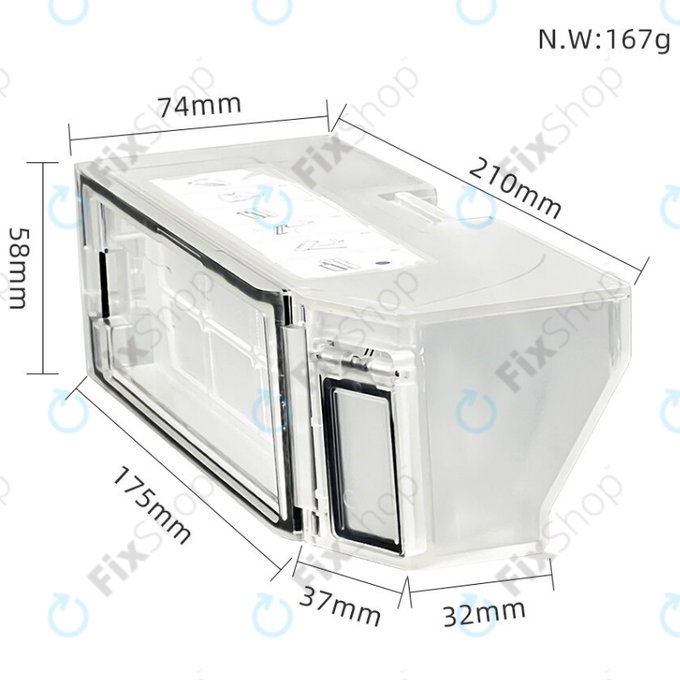 Dustbin for Xiaomi Robot Vacuum X10+, X20+; Dreame L10 Ultra, L10s Ultra