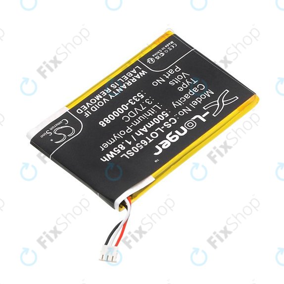 Battery for Logitech Mx Master, 500mAh, Li-Pol, 3.7V, 533-000088, HB303450, HQ