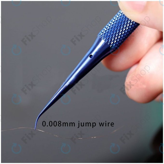 2UUL BlueT Curved Head - Titanium Alloy Tweezer for Precise Wire Jump (0.1mm)