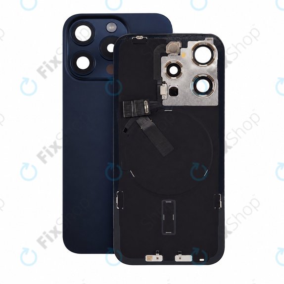 Rear Housing Glass for iPhone 15 Pro, Blue Titanium, Pulled A
