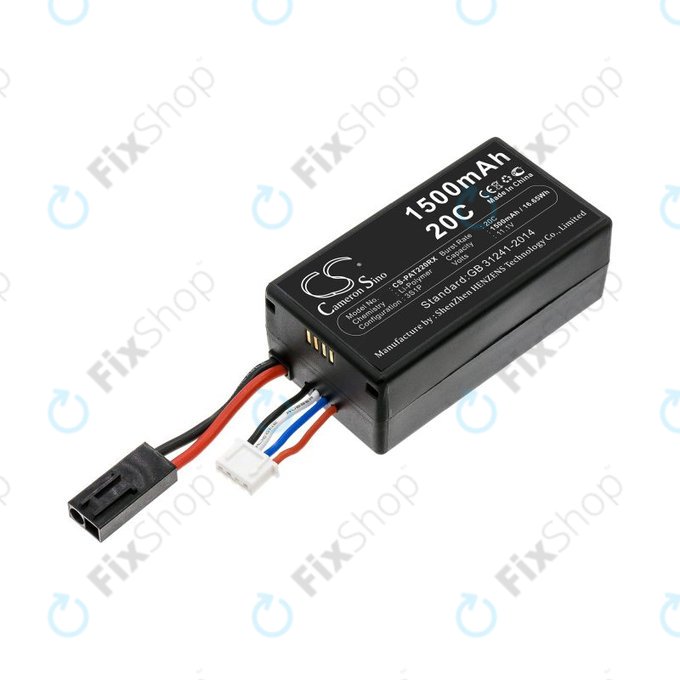 Battery for Parrot Ar.drone 2.0, 1500mAh, Li-Pol, 11.1V, HQ