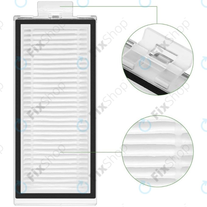Replacement set for Xiaomi Roborock Q7+, Q7 Max, Q7 Max+ (2x Main brush, 4x Filter, 4x Side brush - White, 4x Mop cloth, 4x Dust bag)