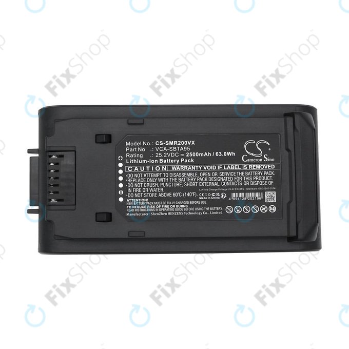 Battery for Samsung Bespoke Jet, Bespoke Jet Complete, 2500mAh, Li-Ion, 25.2V, VCA-SBTA95, HQ