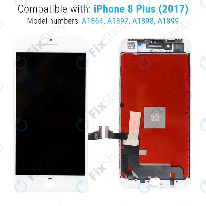 Apple iPhone 8 Plus - LCD Display + Touch Screen + Frame (White) Refurbished PRO