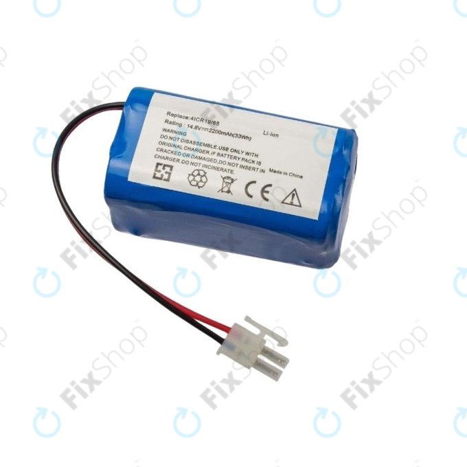 Ecovacs Deebot CEN-series, CR-series, N79-series, X500-series - Battery 4ICR19/65 Li-Ion 14.8V 2200mAh