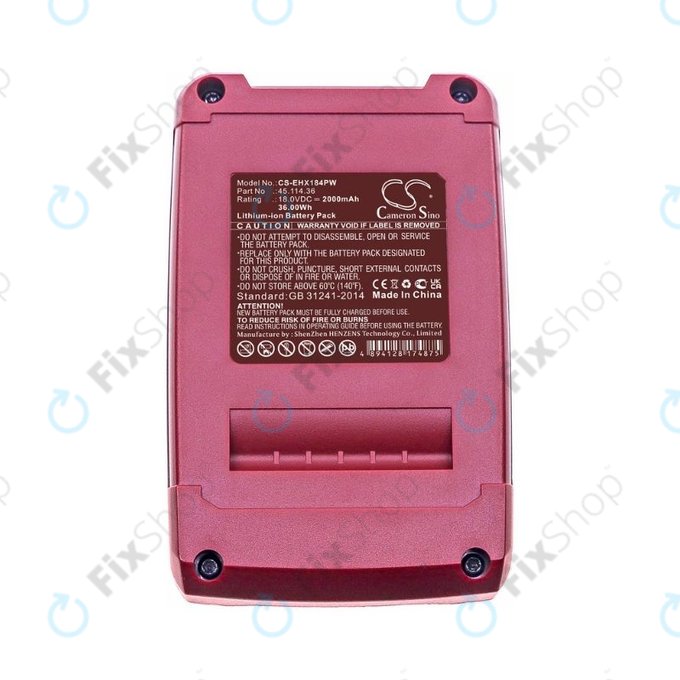 Einhell 18V - Battery 45.114.36 Li-Ion 18.0V 2000mAH HQ