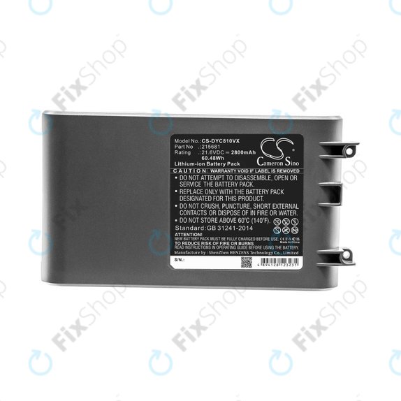 Dyson V8 - Battery 215681, PM8-US-HFB1497A Li-Ion 21.6V 2800mAh HQ