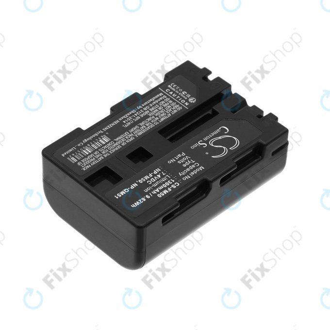 Battery for Sony CCD-TR108, Cyber-shot DSC-S50, 1300mAh, Li-Ion, 7.4V, NP-QM51, HQ