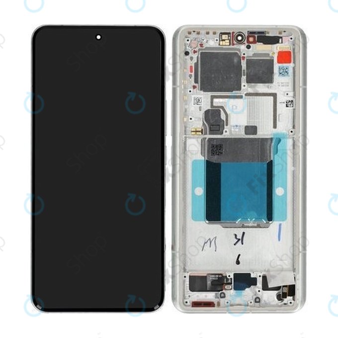 Xiaomi 14 Ultra - LCD Display + Touch Screen + Frame (White) - 56000600N100 Genuine Service Pack