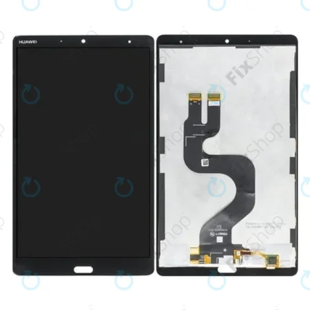 Huawei Mediapad M5 8 - LCD Display + Touch Screen + Frame + Fingerprint Sensor (Space Grey) - 02351VKB Genuine Service Pack