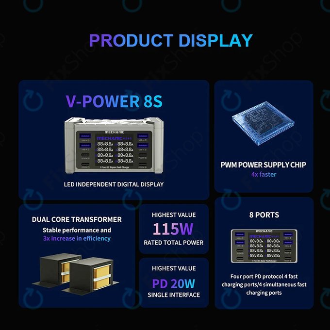 Mechanic V-Power 8S - Service Charging Station