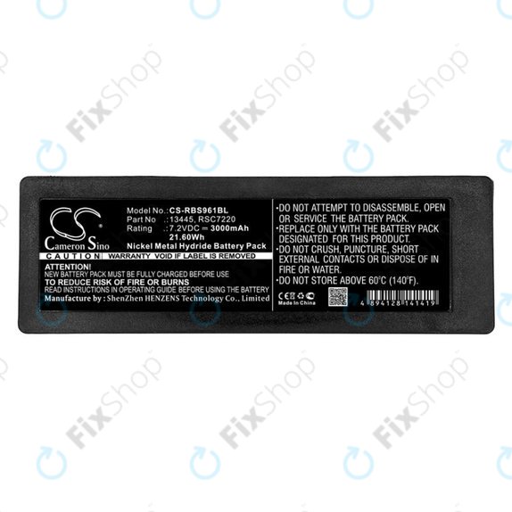 Battery for Scanreco 590, Cifa, Effer, 3000mAh, Ni-MH, 7.2V, RSC7220, HQ