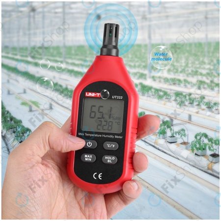 UNI-T UT333S Digitale meter temperatuur en luchtvochtigheid met Bluetooth, -10 °C-60 °F / 14 °F / 140 °F, 0% RH-100% RH