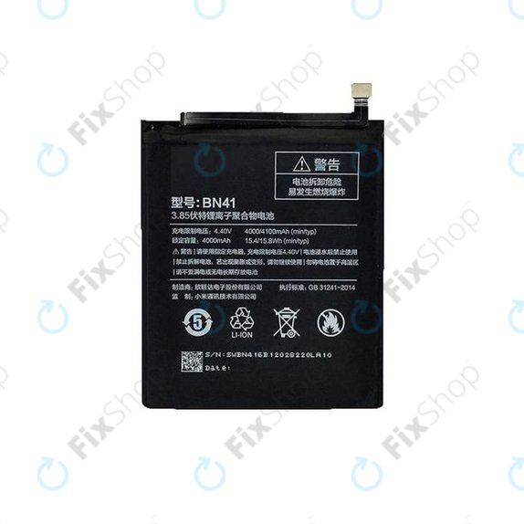 Xiaomi Redmi Note 4 MTK - Battery BN41 4100mAh