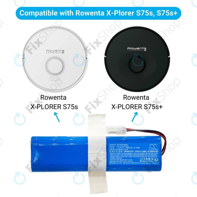 Cargador Compatible Con Aspirador Rowenta X-Plorer Serie 95 Total Care RR7987WH/NS0 Adaptador De Corriente Accesorio Repuesto 90912510
