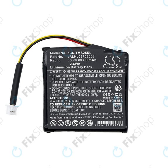 Battery for TomTom Star 20, 700mAh, Li-Ion, 3.7V, ALHL03708003, HQ