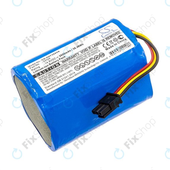 Battery for Fomt R620c, Haier T322, J300s, Liectroux DH860, TCL S15, Tomefon, 2600mAh, Li-Ion, 14.8V, GH28, HQ
