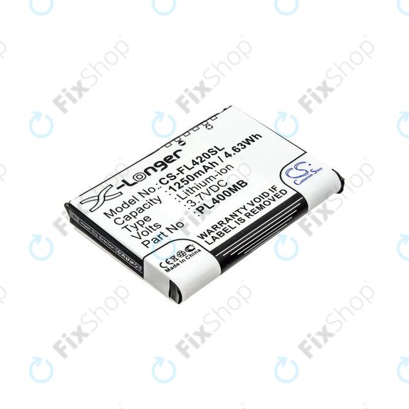 Battery for Fujitsu Siemens Loox N560, N520, N500, 420, 410, 1250mAh, Li-Ion, 3.7V, PL400MB, HQ