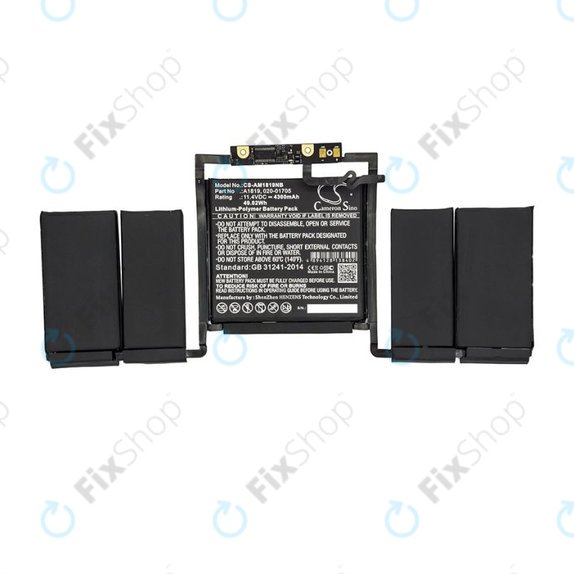 Apple MacBook Pro 13" A1706 (Early 2016 - Late 2017) - Battery A1819 4300mAh HQ