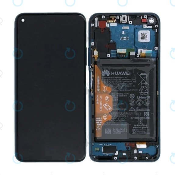 Huawei Honor 20 Pro - LCD Display + Touch Screen + Frame + Battery (Phantom Blue) - 02352VKL Genuine Service Pack