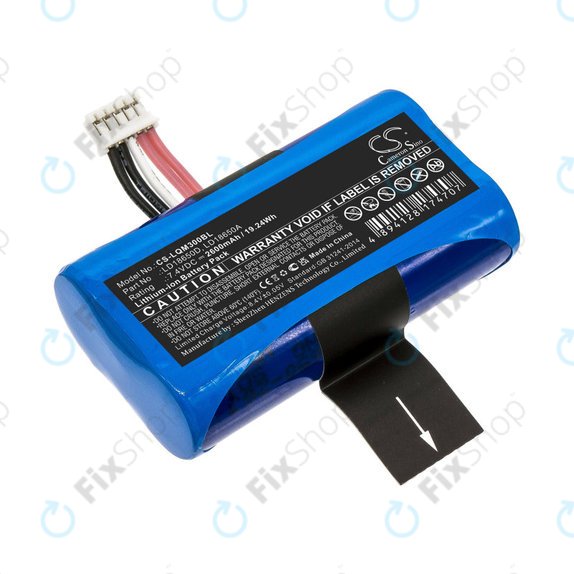 Battery for Ingenico Apos A8, 2600mAh, Li-Ion, 7.4V, LD18650D, HQ