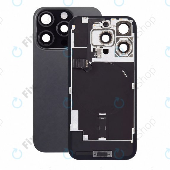 Rear Housing Glass for iPhone 16 Pro, Black Titanium, Pulled A