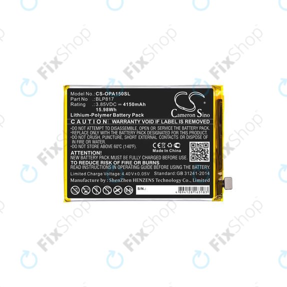 Oppo A15 CPH2185 - Battery BLP817 4150mAh HQ