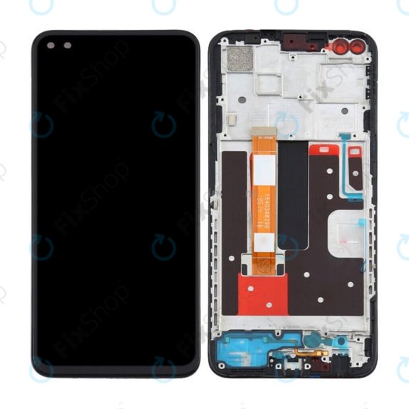 Oppo Reno 4 Z 5G - LCD Display + Touch Screen + Frame (Ink Black) TFT