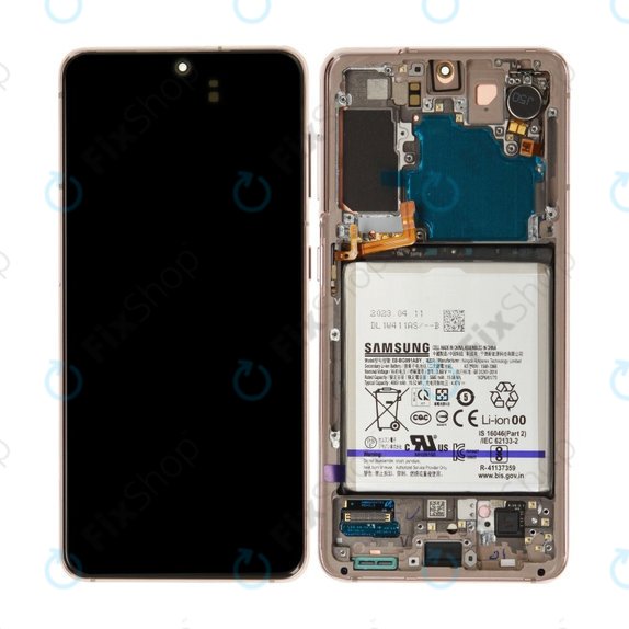 Samsung Galaxy S21 G991B - LCD Display + Touch Screen + Frame + Battery (Violet) - GH82-27254B Genuine Service Pack