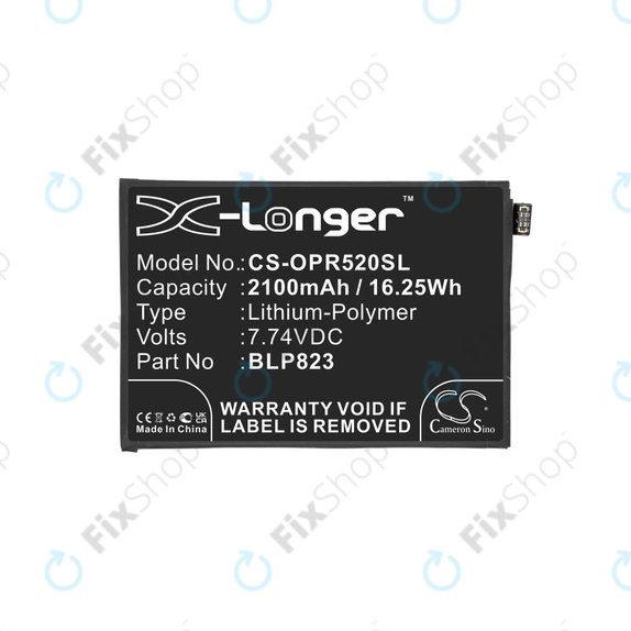 Battery for Oppo Reno 5 Pro, 2100mAh, Li-Pol, 7.74 V, BLP823, HQ