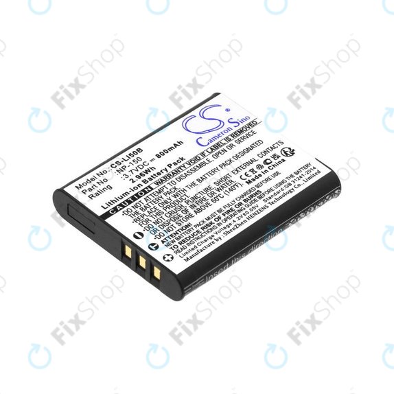 Battery for Olympus MJU, Casio Exilim, Kodak PIXPRO, 800mAh, Li-Ion, 3.7V, NP-150, HQ