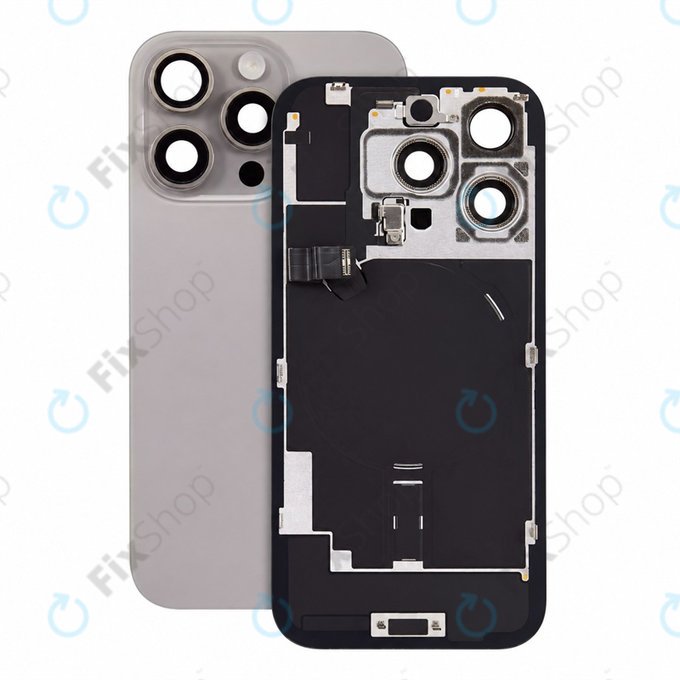 Rear Housing Glass for iPhone 16 Pro, Natural Titanium, Pulled A